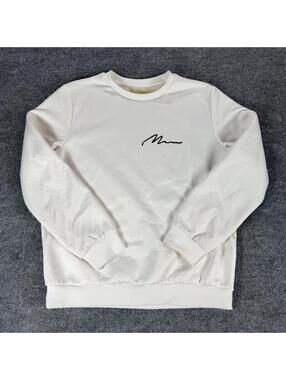 Cream Teddy Fleece-Lined Large Sweatshirt - Casual, Cozy, Loungewear